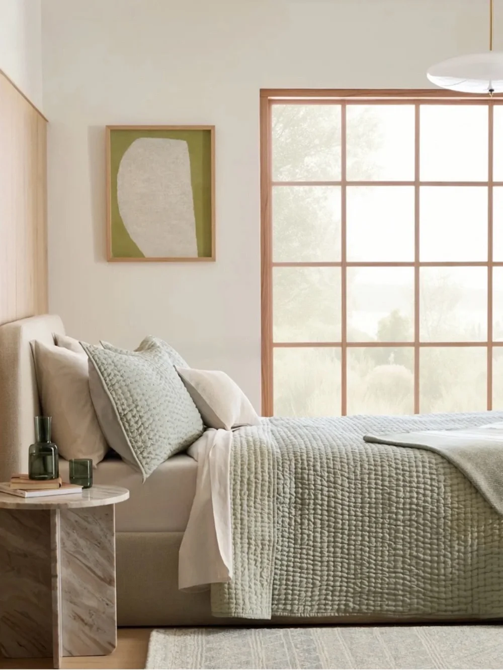 Quince European Linen and Cotton Stitch Quilt in Willowleaf Size King/Cal K 925